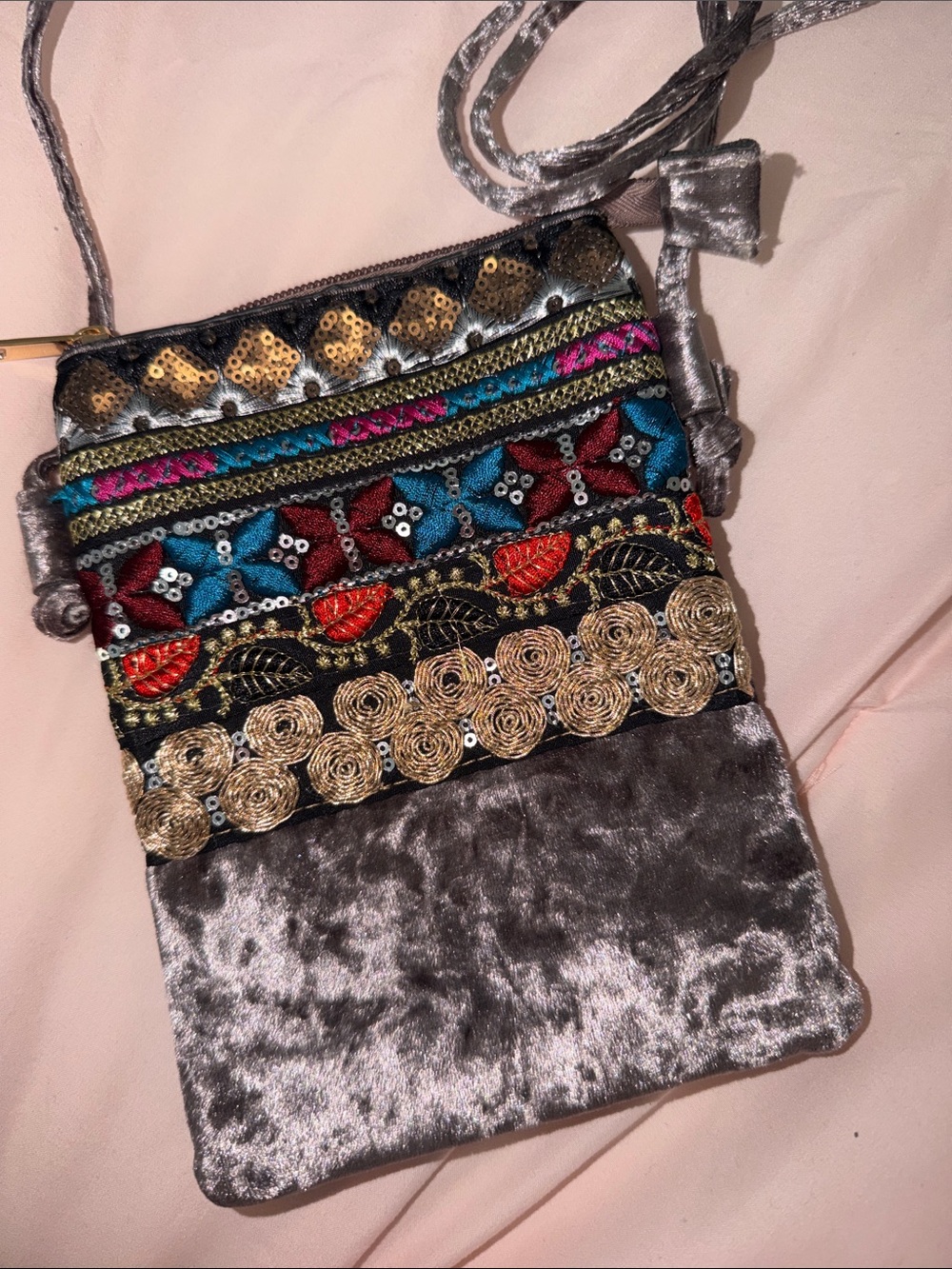 Velvet Crossbody Purse